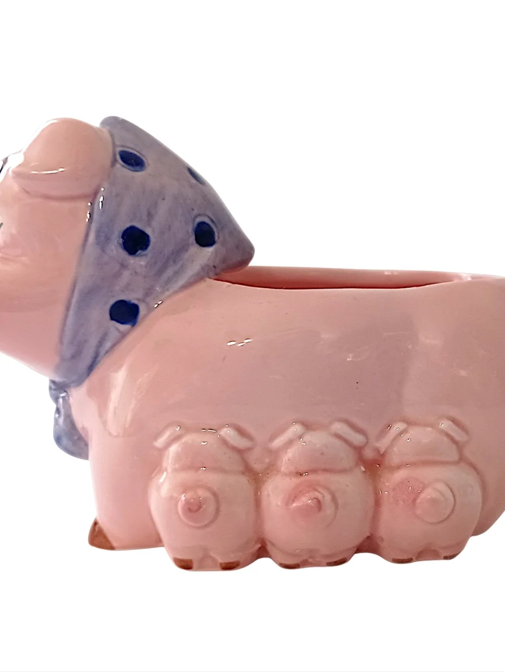 Vintage Lefton Anthropomorphic Pig Planter Ceramic Piglets Air‎ Plant Succulents